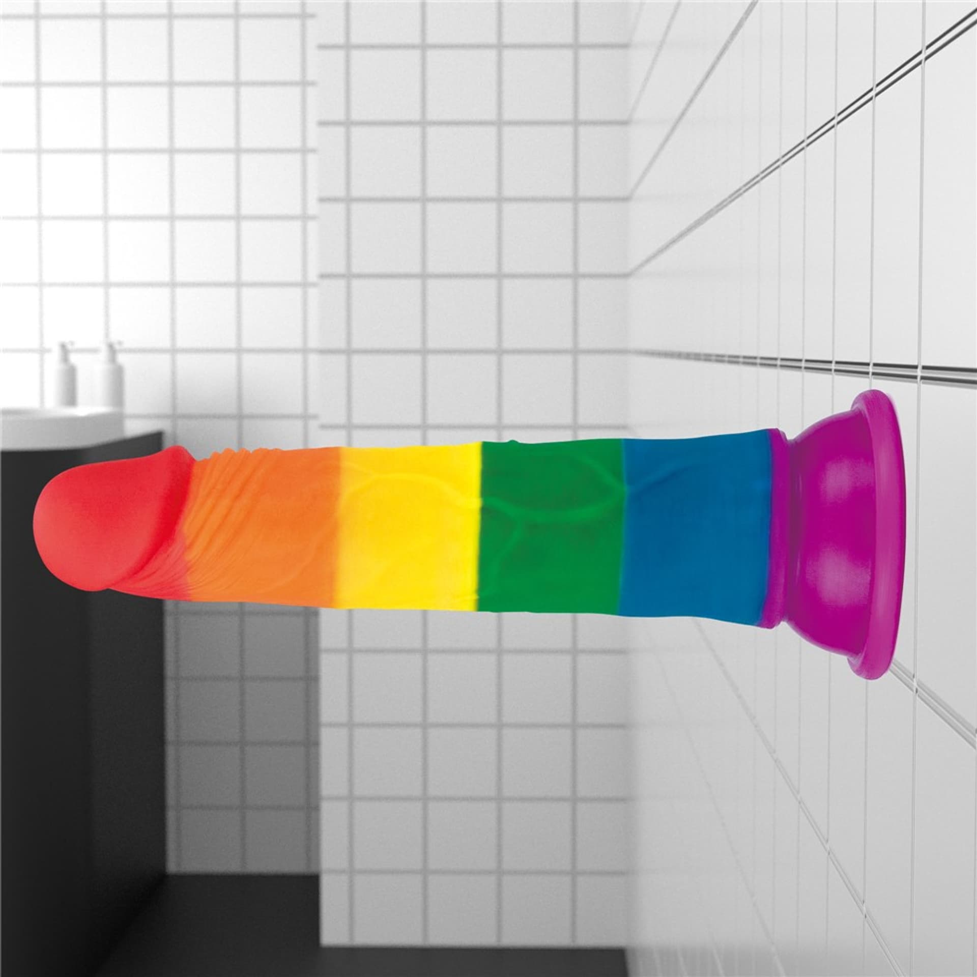 Dương Vật Giả Lovetoy Prider 7inch Đa Sắc Cầu Vồng, Đế Hút Mạnh 10 Dương Vật Giả Lovetoy Prider 7inch Đa Sắc Cầu Vồng, Đế Hút Mạnh