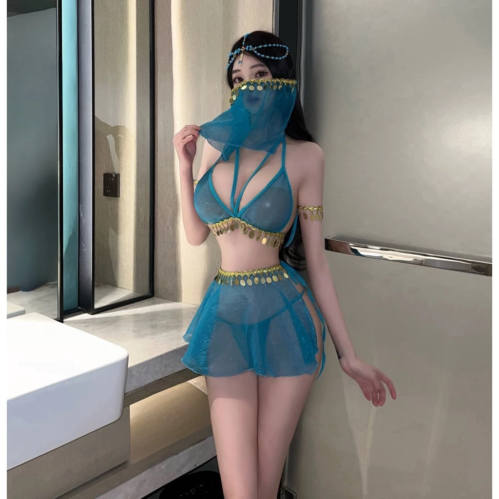 Đồ Cosplay Cổ Trang Trung Hoa Hanfu Xanh Gợi Cảm Thanh Lịch Trang Phục Vũ Công Dancer Quyến Rũ Cổ Điển - N797 11 sg 11134201 8257s