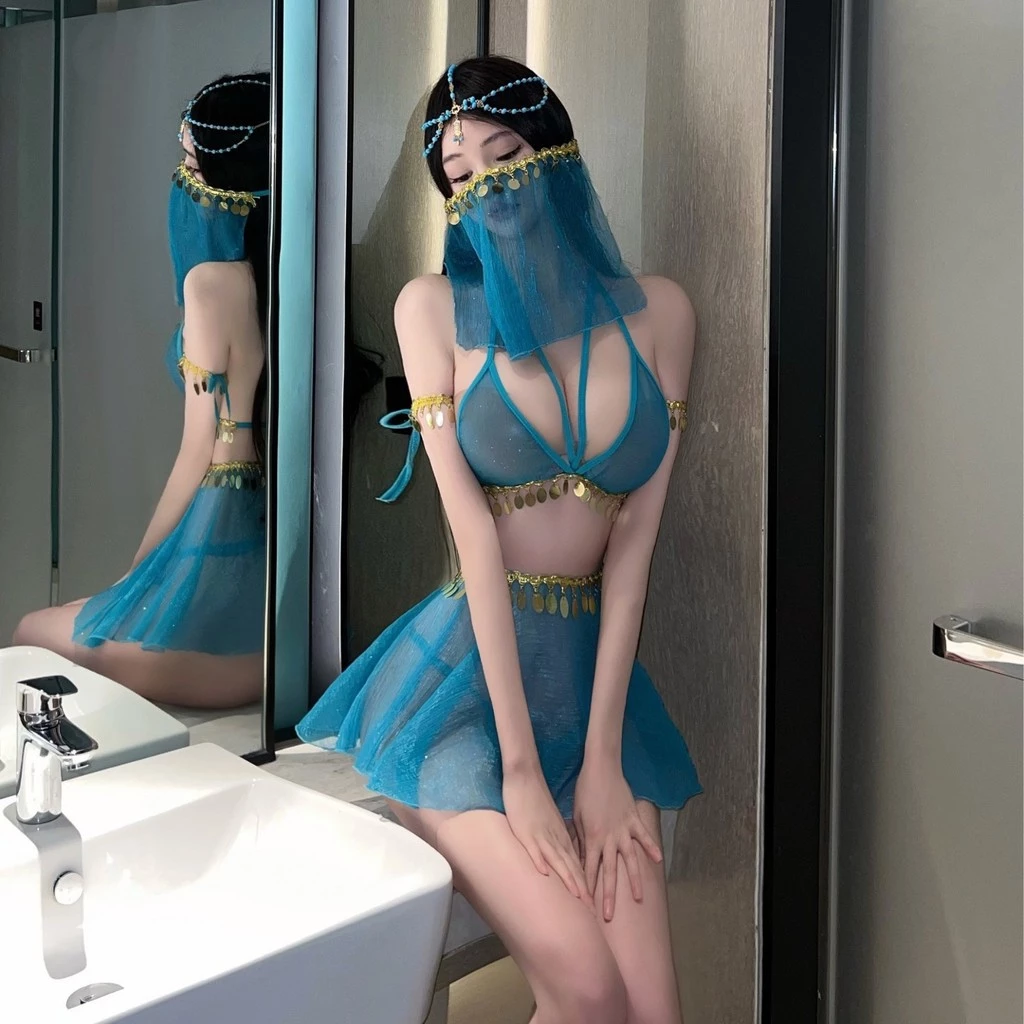 Đồ Cosplay Cổ Trang Trung Hoa Hanfu Xanh Gợi Cảm Thanh Lịch Trang Phục Vũ Công Dancer Quyến Rũ Cổ Điển - N797 13 sg 11134201 825a0