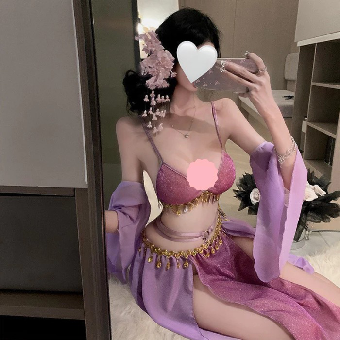 Cosplay Cổ Trang Trung Quốc Phối Kim Tuyến Gợi Cảm Cao Cấp Set Ngủ Hán Phục Hanfu Cách Tân Quyến Rũ - N881 Hồng 9 vn 11134207 7ras8