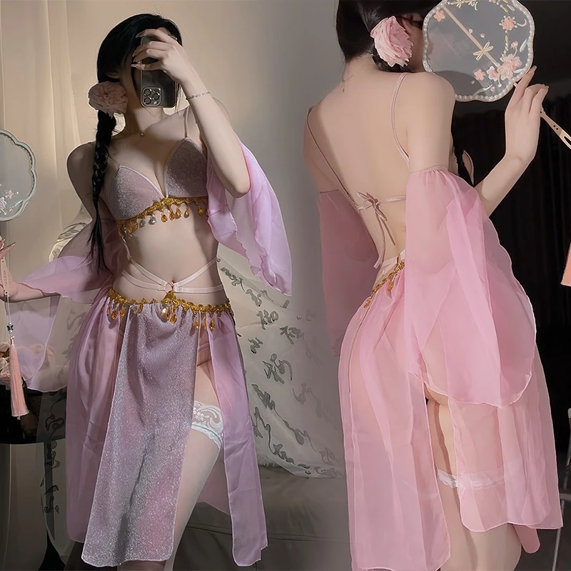 Cosplay Cổ Trang Trung Quốc Phối Kim Tuyến Gợi Cảm Cao Cấp Set Ngủ Hán Phục Hanfu Cách Tân Quyến Rũ - N881 Hồng 8 vn 11134207 7ras8 mdh27m84lewhe1