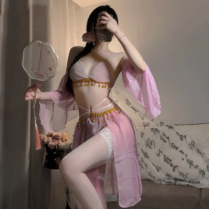 Cosplay Cổ Trang Trung Quốc Phối Kim Tuyến Gợi Cảm Cao Cấp Set Ngủ Hán Phục Hanfu Cách Tân Quyến Rũ - N881 Hồng 1 Cosplay Cổ Trang Trung Quốc Phối Kim Tuyến Gợi Cảm Cao Cấp Set Ngủ Hán Phục Hanfu Cách Tân Quyến Rũ - N881 Hồng