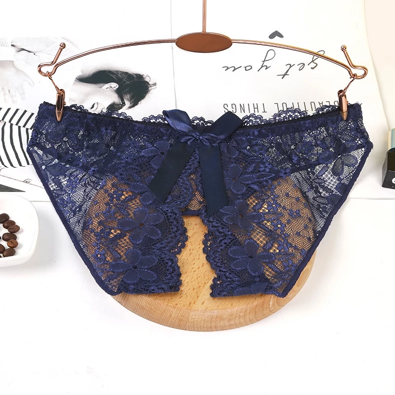 Quần Lót Sexy Ren Hoa Xẻ Đáy Gợi Cảm Tinh Tế Sịp Nữ Khoét Đũng Phối Nơ Dễ Thương Quyến Rũ - T306 Xanh Dương 6 vn 11134207 820l4 mjqqylcovima3a