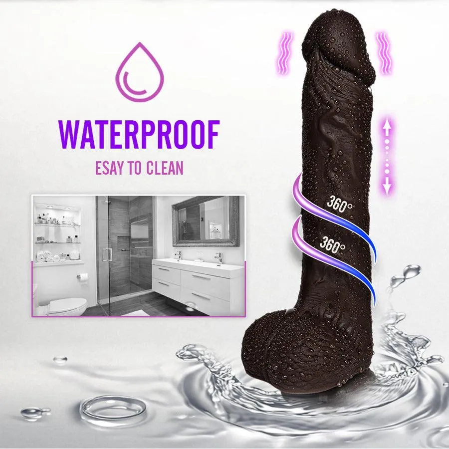 Dương Vật Giả Châu Phi Rung Thụt Xoay Sưởi Ấm 4 Trong 1, Điều Khiển Từ Xa 19 wireless silicone thrusting dildo vibrator xinghaoya 6