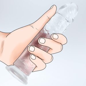 Dương Vật Giả Trong Suốt/Đen Không Bìu Size Tùy Chọn