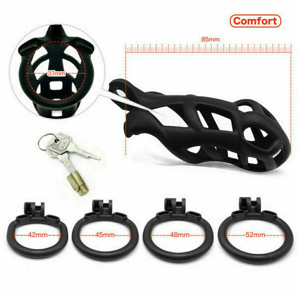 Bộ Dụng Cụ Khóa Trinh Tiết Cobra Bằng Nhựa Dành Cho Nam Giới Kèm 4 Vòng 22 s l1600 4 1