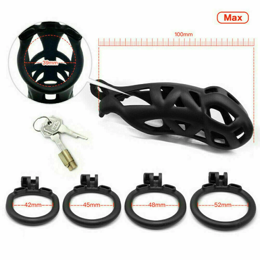 Bộ Dụng Cụ Khóa Trinh Tiết Cobra Bằng Nhựa Dành Cho Nam Giới Kèm 4 Vòng 6 Bộ Dụng Cụ Khóa Trinh Tiết Cobra Bằng Nhựa Dành Cho Nam Giới Kèm 4 Vòng