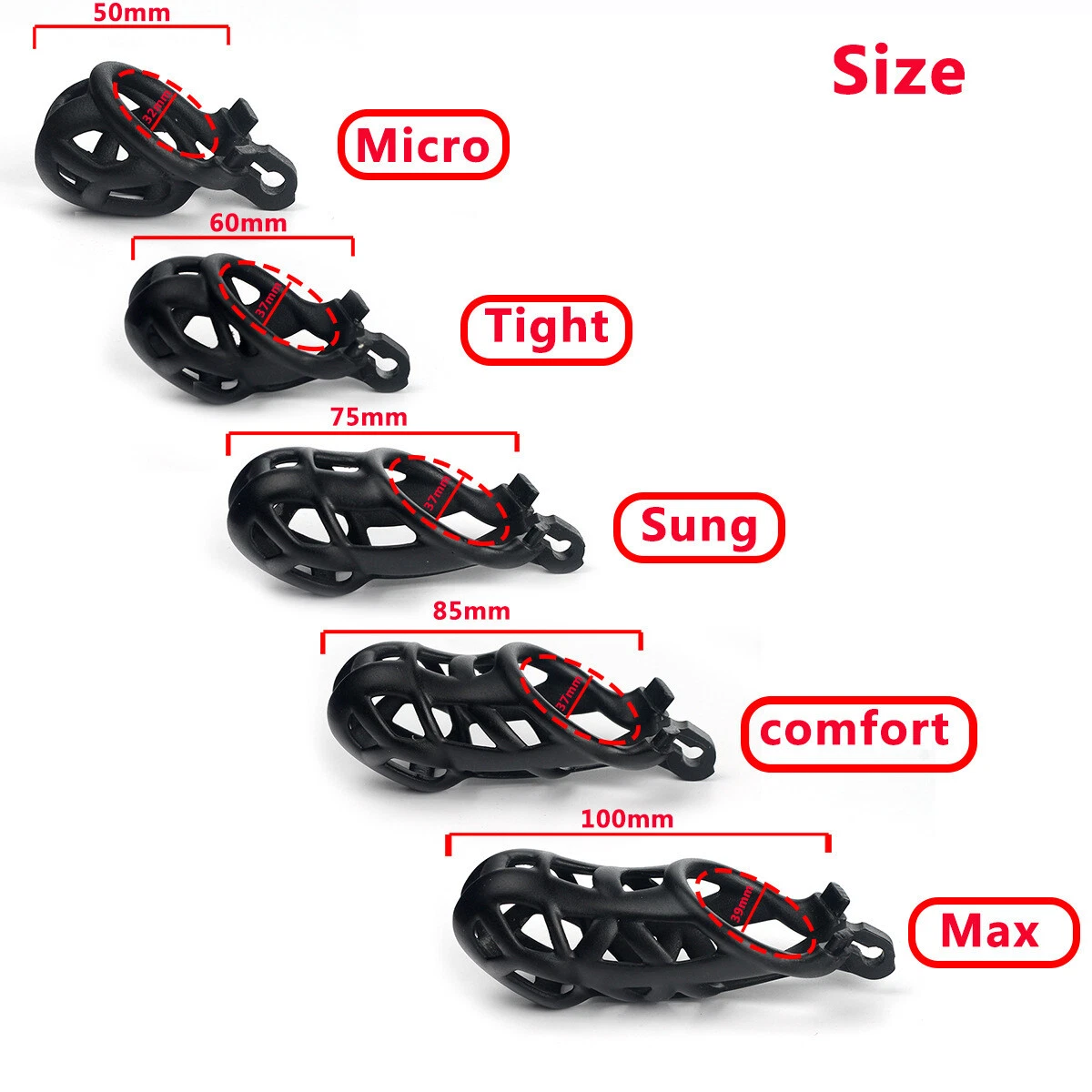 Bộ Dụng Cụ Khóa Trinh Tiết Cobra Bằng Nhựa Dành Cho Nam Giới Kèm 4 Vòng 8 Bộ Dụng Cụ Khóa Trinh Tiết Cobra Bằng Nhựa Dành Cho Nam Giới Kèm 4 Vòng
