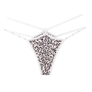 Quần Lót Lọt Khe Sexy Dây Cạp Chéo Đính Đá Lấp Lánh Gợi Cảm Thanh Lịch Quần Chip Nữ Da Báo Quyến Rũ - T363 Trắng