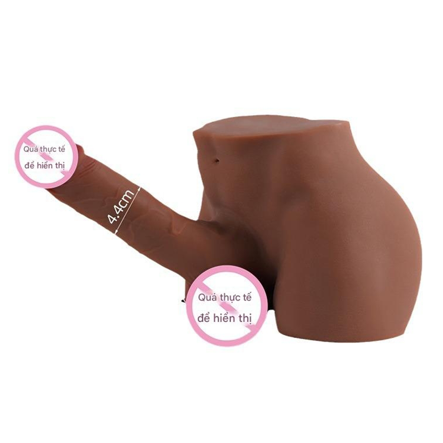 Mông Silicon Dương Vật Giả 18cm Siêu Thực Tế & Đầm Tay 1 Mông Silicon Dương Vật Giả 18cm Siêu Thực Tế & Đầm Tay