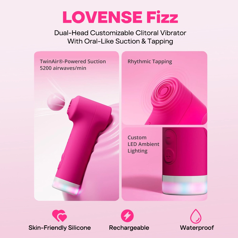 Lovense Fizz - Máy Hút Âm Vật TwinAir Kết Hợp Gõ Nhịp PulseSense