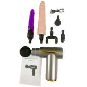 Súng Massage Đa Năng Gắn Đầu Dương Vật Giả - 6 Cấp Độ Thụt