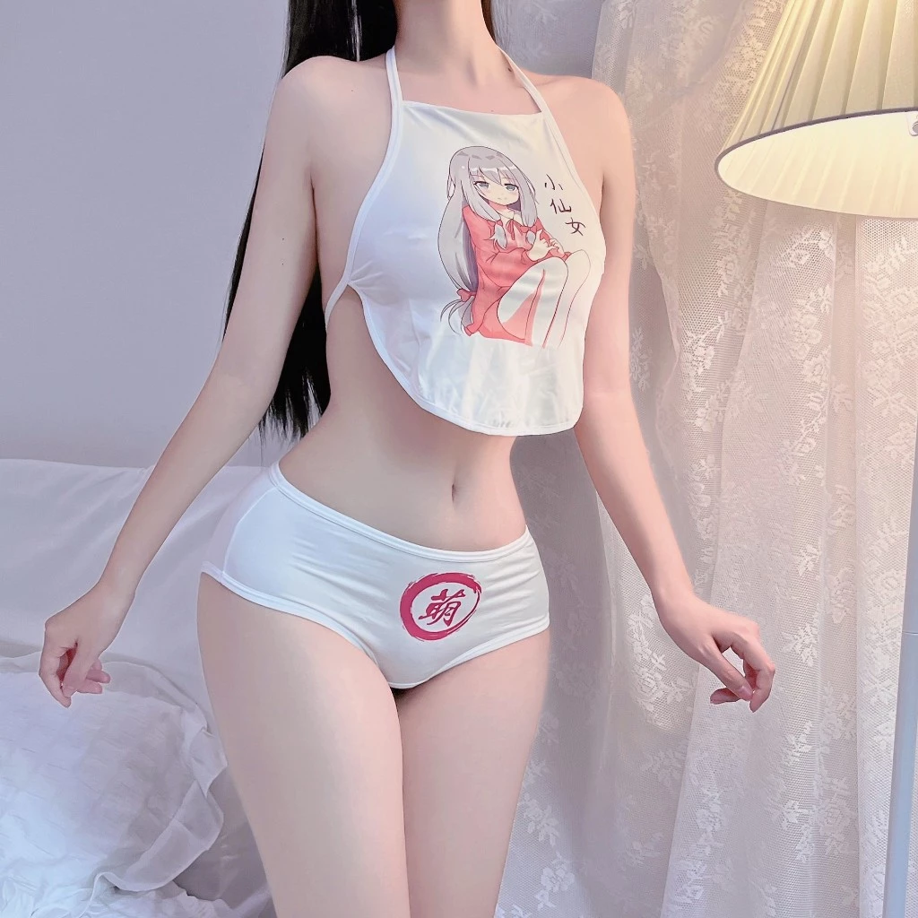 Bộ Đồ Ngủ Cosplay Nhân Vật Anime Dễ Thương Gợi Cảm Set Hóa Trang Hoạt Hình Cổ Yếm Xẻ Đáy Sexy Đáng Yêu - N219 Trắng 1 Bộ Đồ Ngủ Cosplay Nhân Vật Anime Dễ Thương Gợi Cảm Set Hóa Trang Hoạt Hình Cổ Yếm Xẻ Đáy Sexy Đáng Yêu - N219 Trắng