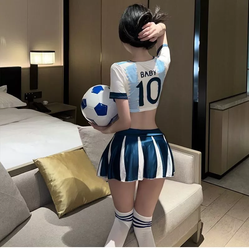 Cosplay Bóng Đá Sexy Câu Lạc Bộ Thể Thao Hở Ngực Gợi Cảm Set Ngủ Nữ Cổ Động Viên Fan Hâm Mộ Dễ Thương - N398 Xanh Trắng 6 vn 11134207 7ra0g m8aa5cowlu2q17