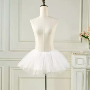 Váy Tutu Ngắn 6 Lớp Mềm Mại Phối Đồ Copslay Siêu Xinh Đáng Yêu Chân Váy Xoè Tiểu Thư Đen Trắng Dễ Thương - N156 Trắng