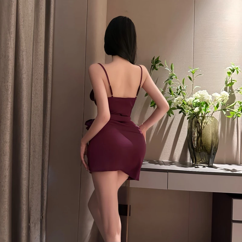 Đầm Ngủ Lụa Sexy Cột Dây Hông Gợi Cảm Sang Trọng Váy Ngủ Tiểu Thư Mặc Nhà Ôm Body Tôn Dáng Quyến Rũ – N203 Tím 6 vn 11134207 81ztc mrvss3vbbabs73