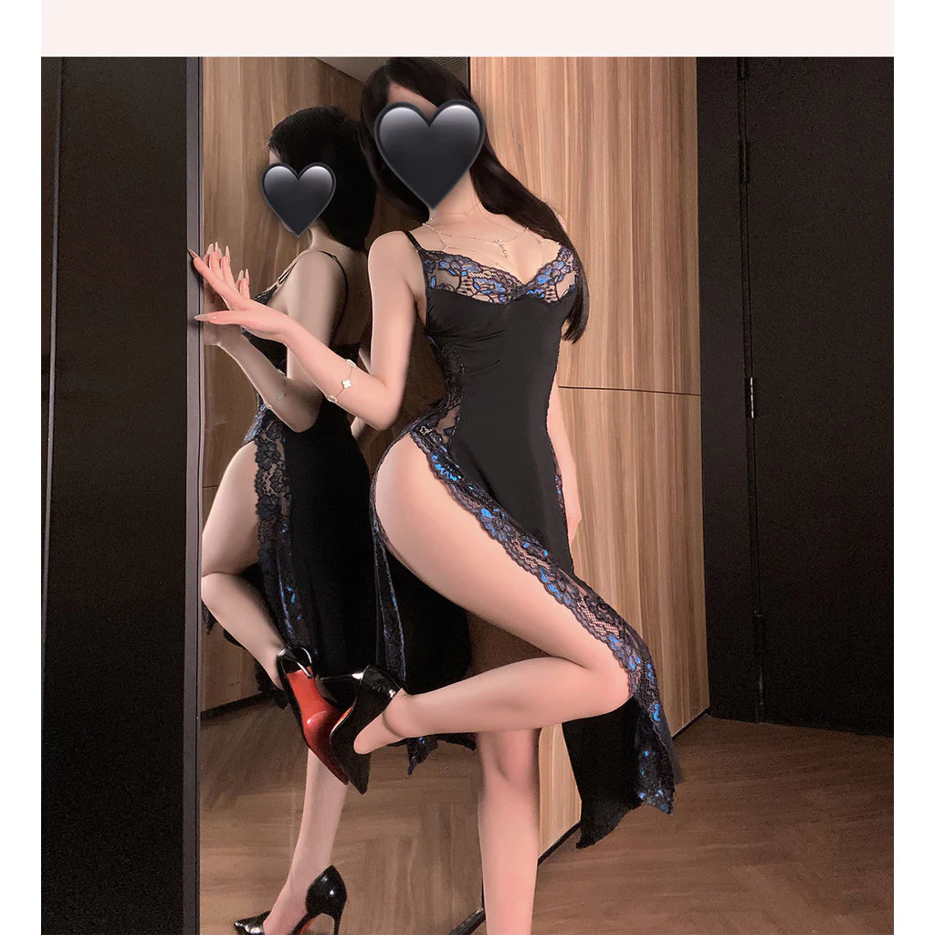 Đầm Ngủ Dài Phối Ren Hoa Xẻ Tà Quyến Rũ Sang Trọng Váy Sườn Xám Ôm Body Xẻ V1 Tôn Dáng Gợi Cảm - N244 Xanh Đen 8 sg 11134201 8260t mj5cq6ckkver9b